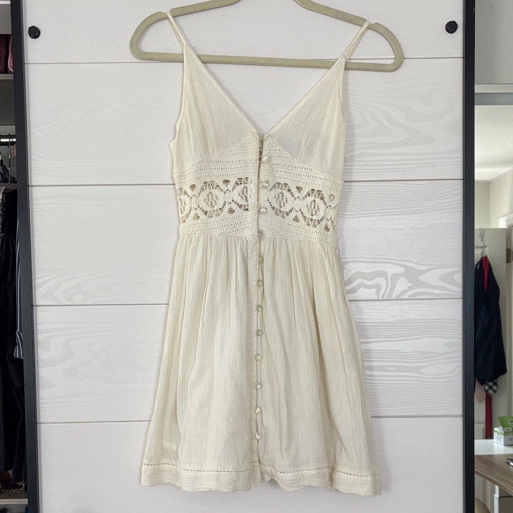 Topshop Cream Mini Dress